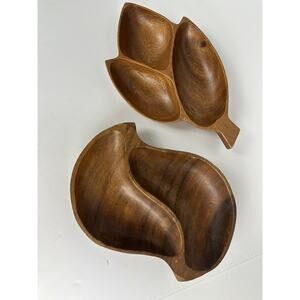 Dolphin Wood Monkey Pod Serving Bowls